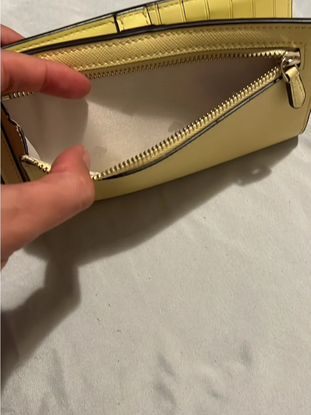 kate spade Yellow Saffiano Zip-Around Continental Wallet